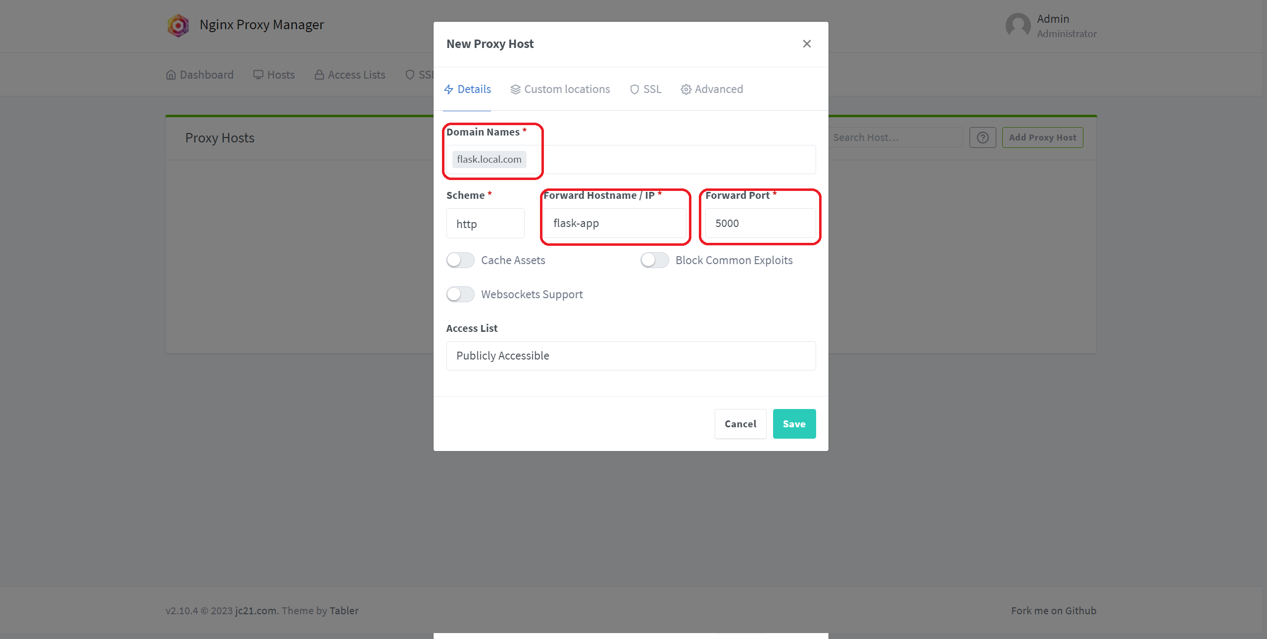 image: New Proxy Hosts